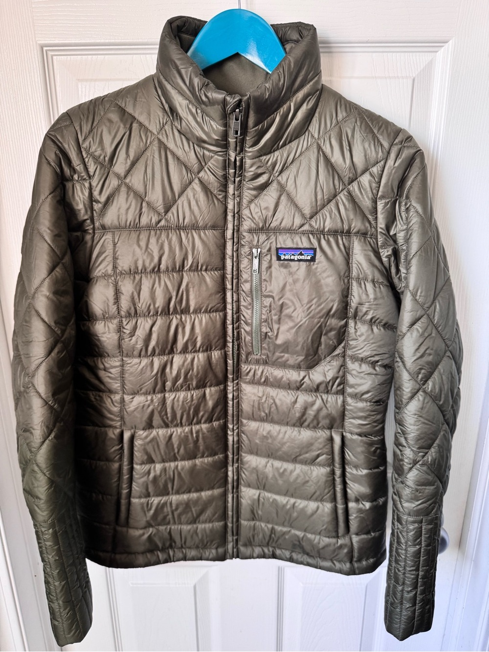 Women’s Patagonia Radalie Parka Outdoor Jacket Like New Olive Size Large - Picture 9 of 15